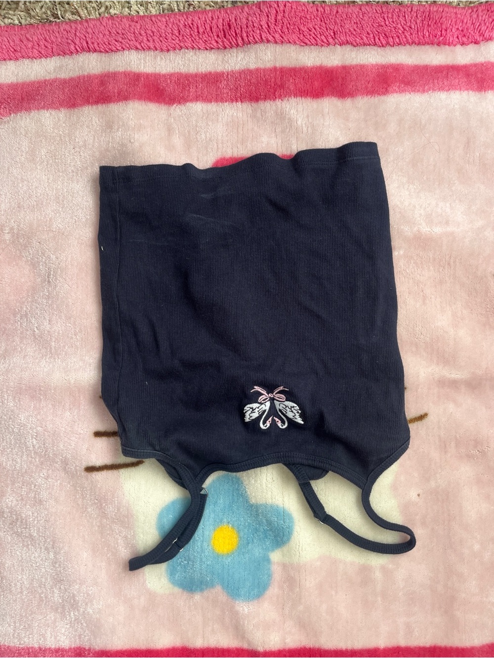 Hollister swan navy blue tank top